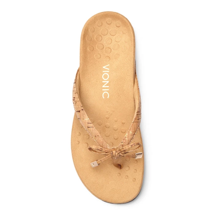 Womens Vionic Bella Toe Post Sandal Gold Cork 9 Womens Vionic Bella Toe Post Sandal Gold Cork - Image 9