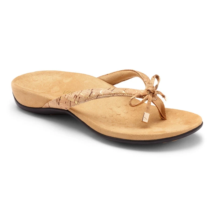 Womens Vionic Bella Toe Post Sandal Gold Cork 8 Womens Vionic Bella Toe Post Sandal Gold Cork - Image 8