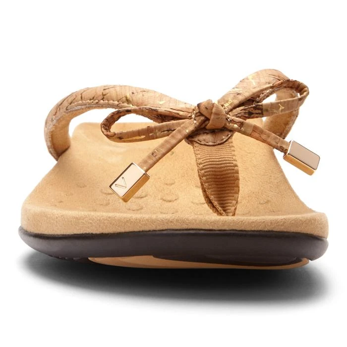 Womens Vionic Bella Toe Post Sandal Gold Cork 6 Womens Vionic Bella Toe Post Sandal Gold Cork - Image 6
