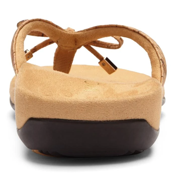 Womens Vionic Bella Toe Post Sandal Gold Cork 7 Womens Vionic Bella Toe Post Sandal Gold Cork - Image 7