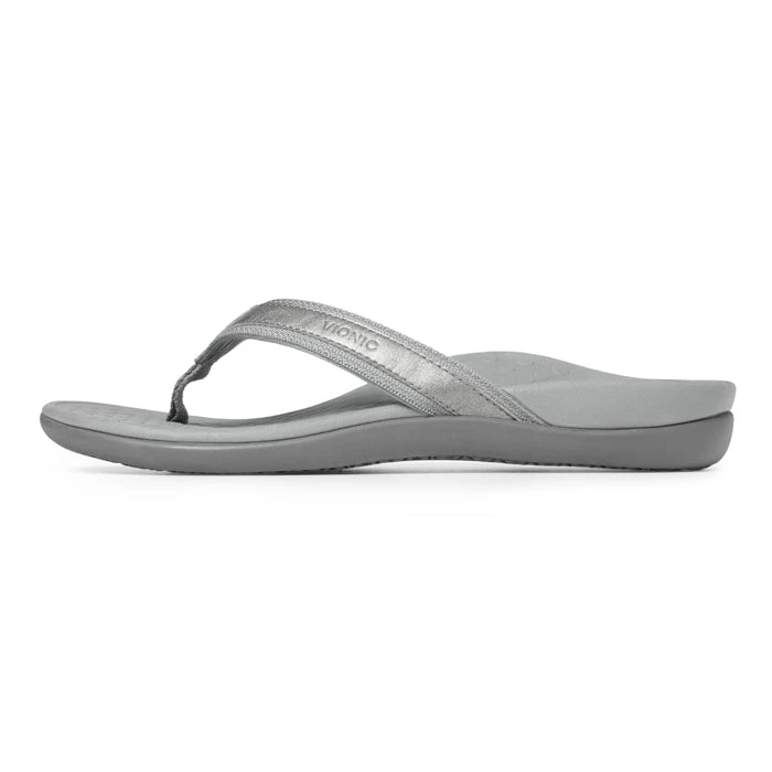 Womens Vionic Tide II Toe Post Sandal Pewter 4 Womens Vionic Tide II Toe Post Sandal Pewter - Image 4