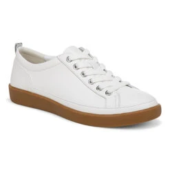 Womens Vionic Winny Lace Up Sneaker In White/Gum