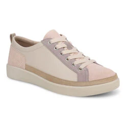 Womens Vionic Winny Lace Up Sneaker In Parchment/Cameo Rose