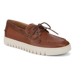 Mens Vionic Uptown Boat In Tan